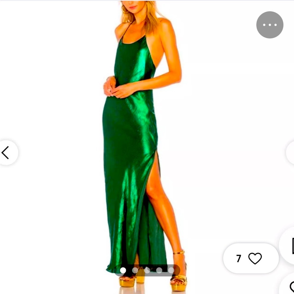 House of Harlow Emerald Green Slip Maxi Dress